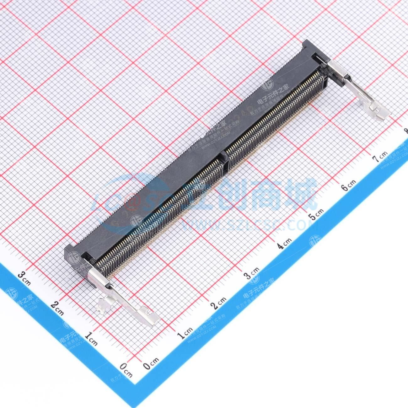 黑色 DDR4 SO-DIMM连接器 高度9.2H 反向 卧贴 260P DDR连接器 DDR内存座子 DDR4连接器