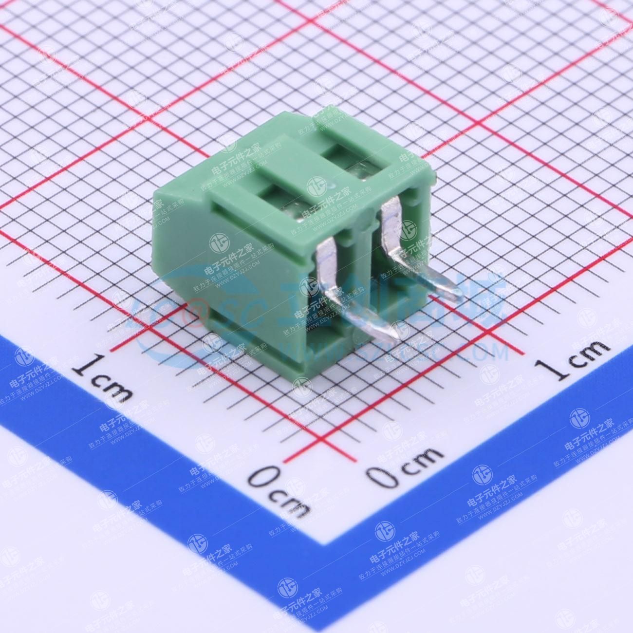 1x2P 3.81mm 直插 排数:1 每排P数:2