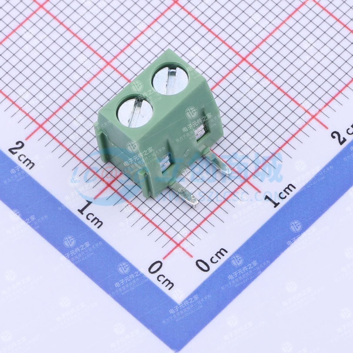 1x2P 5mm 弯插 排数:1 每排P数:2