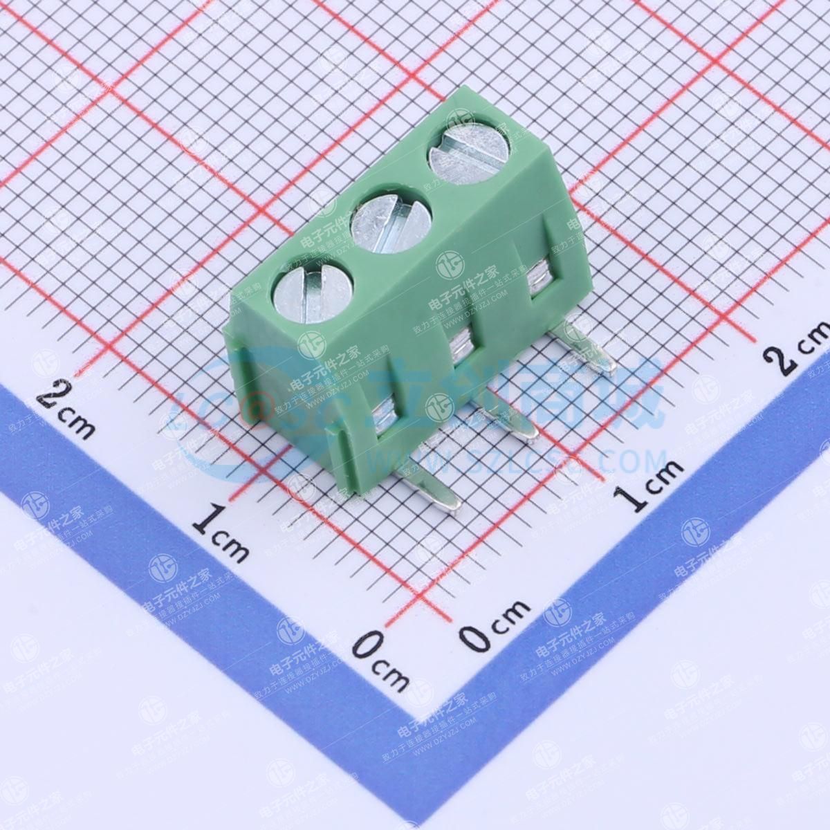 1x3P 5mm 弯插 排数:1 每排P数:3