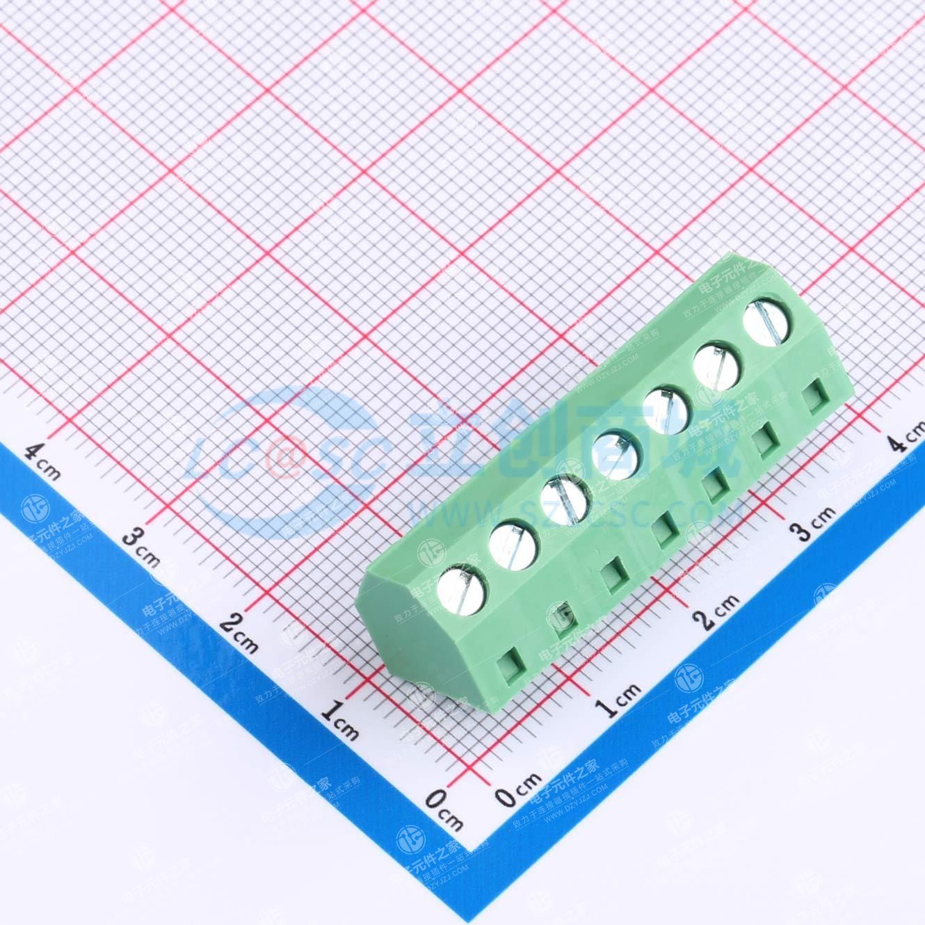 1x7P 5.08mm 直插 排数:1 每排P数:7