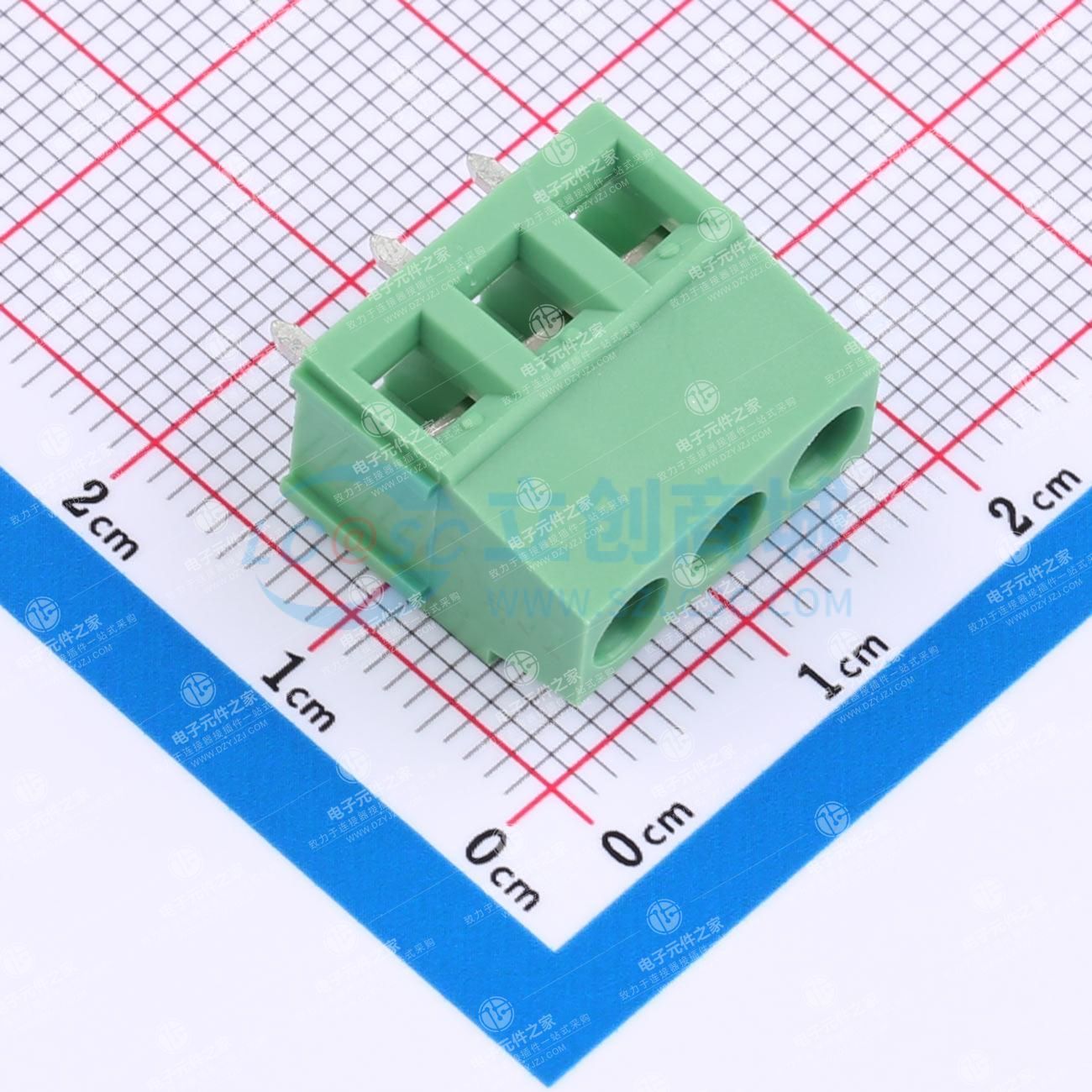 1x3P 5.08mm 直插 排数:1 每排P数:3