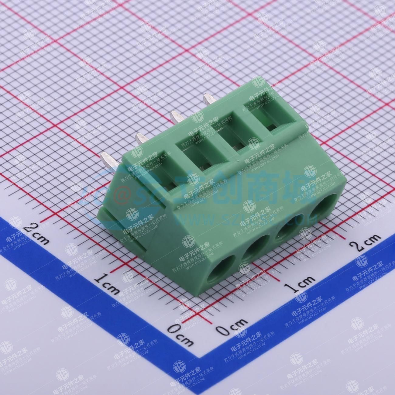 1x4P 5mm 直插 排数:1 每排P数:4