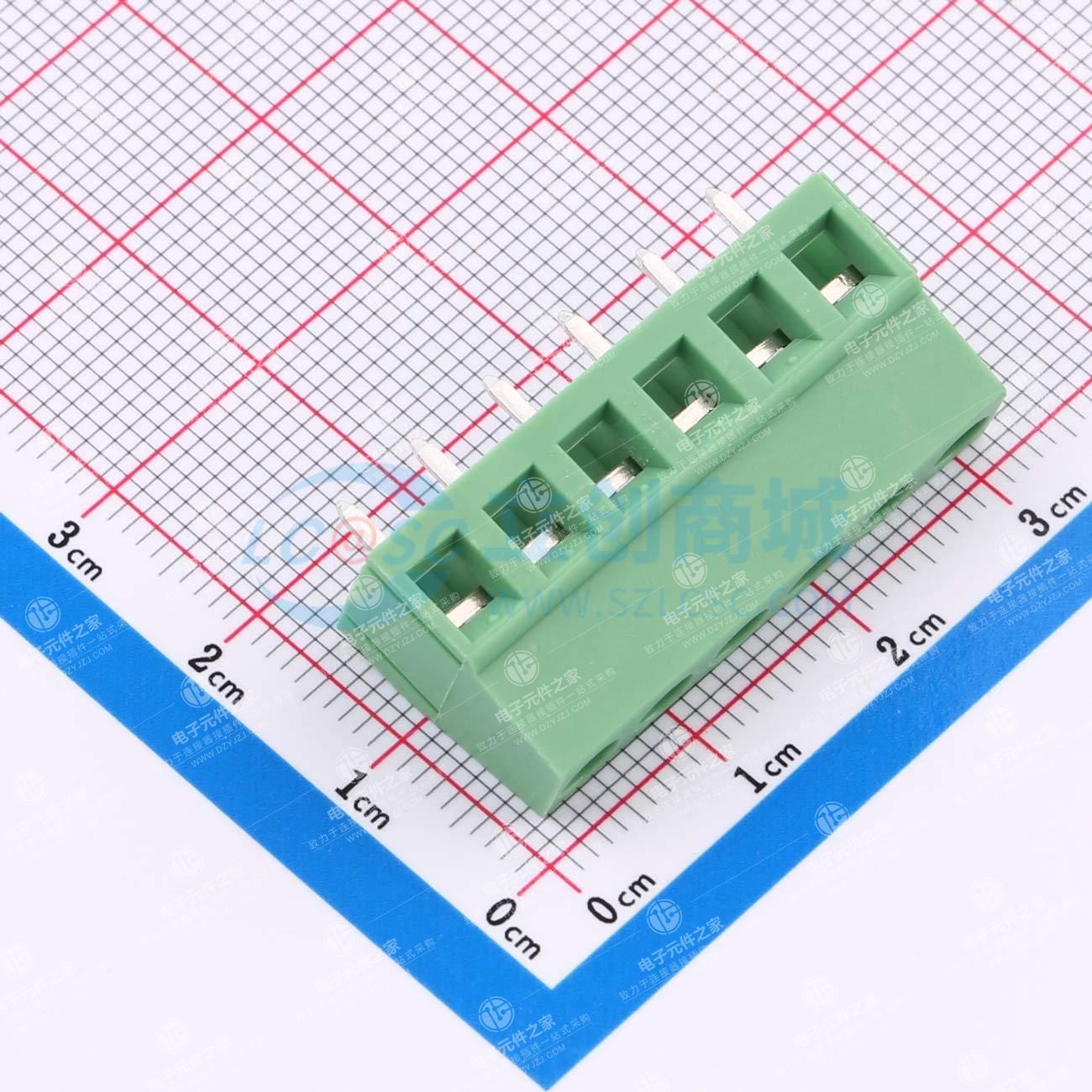 1x6P 5.08mm 直插 排数:1 每排P数:6