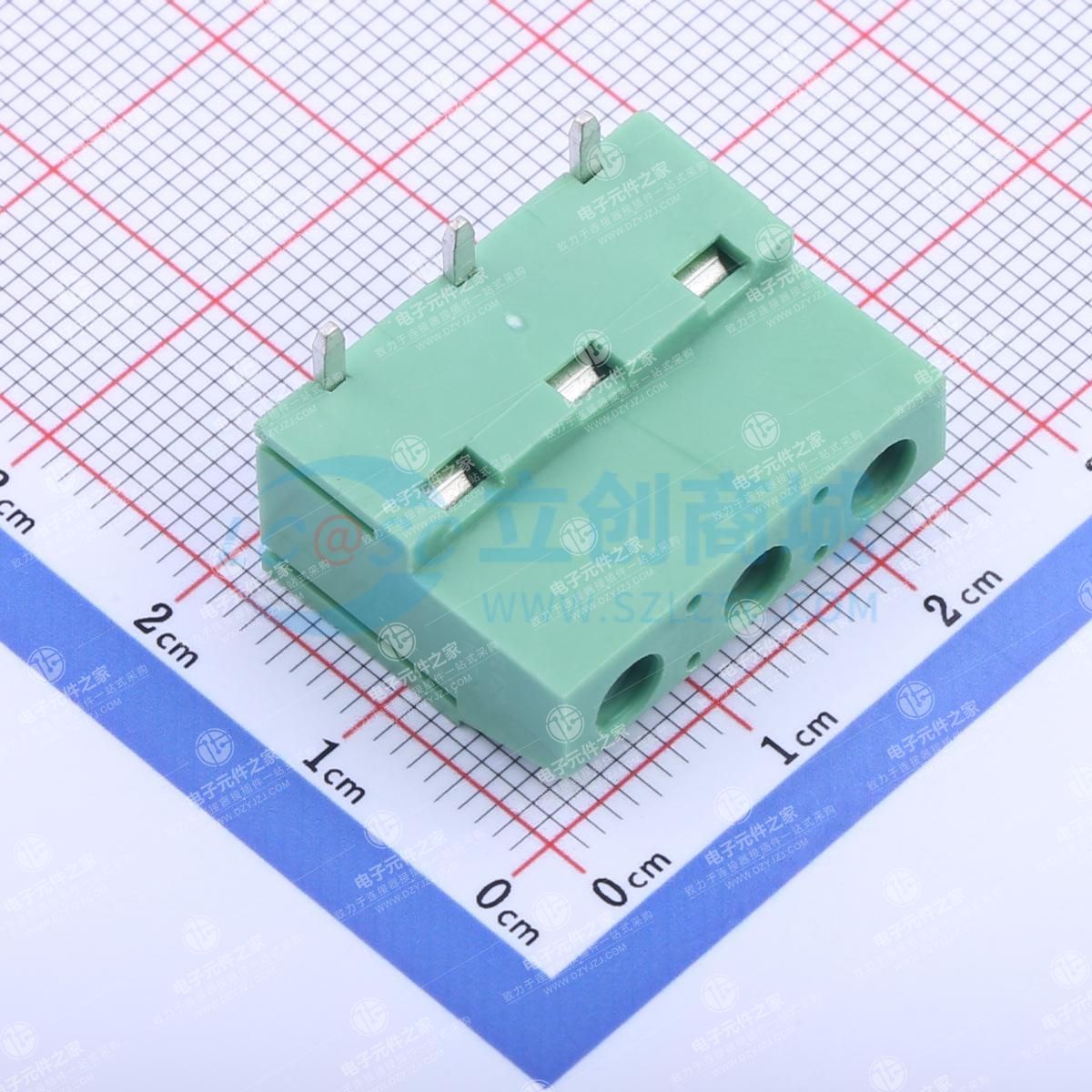 1x3P 7.62mm 弯插 排数:1 每排P数:3
