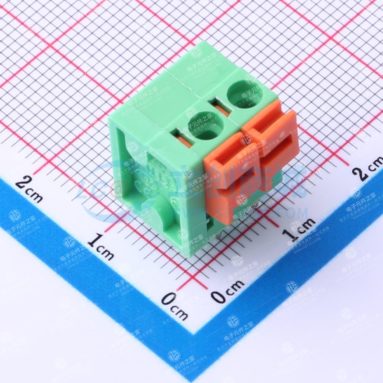 1x2P 5.08mm 每排P数:2 排数:1
