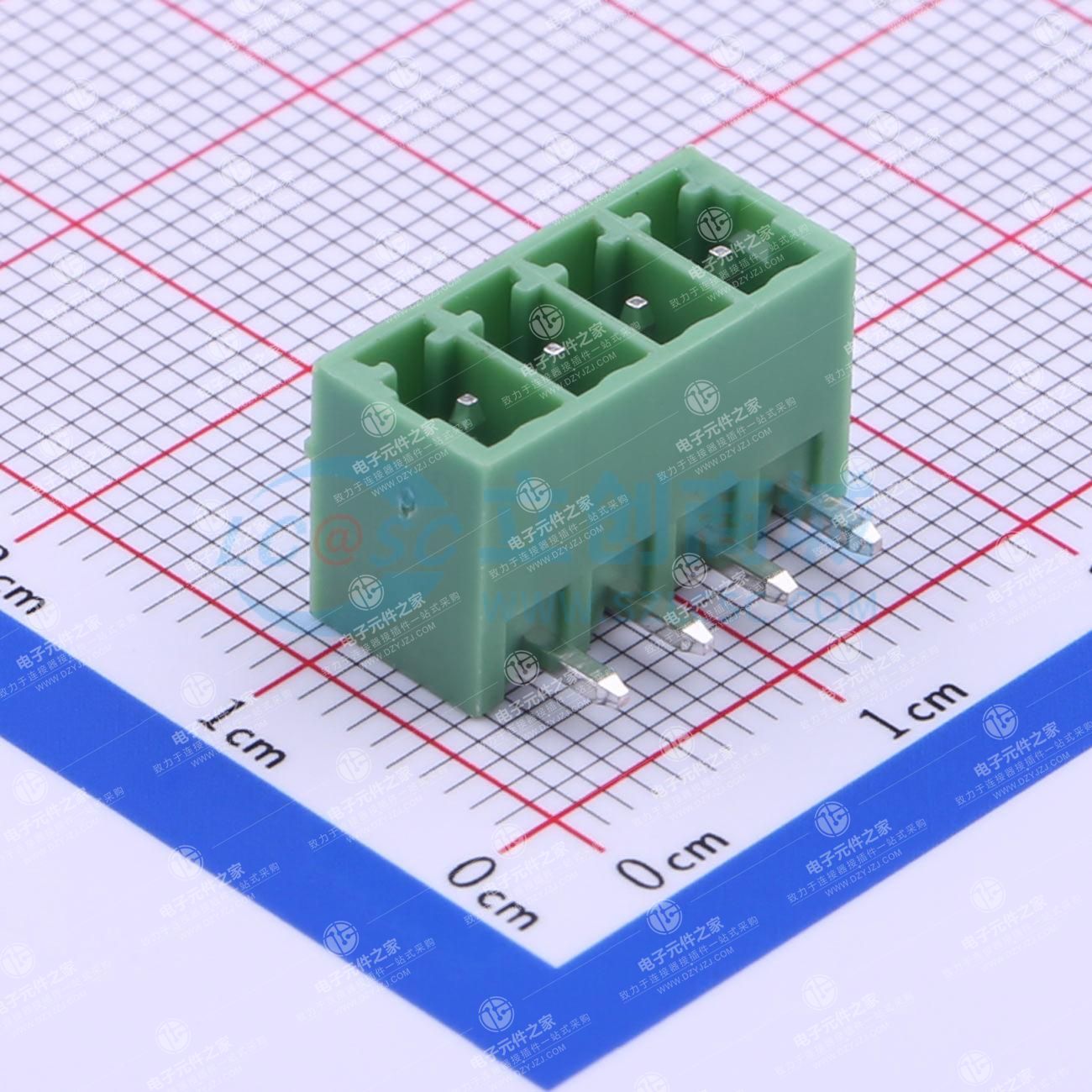 无固定装置 1x4P 3.5mm 排数:1 每排P数:4