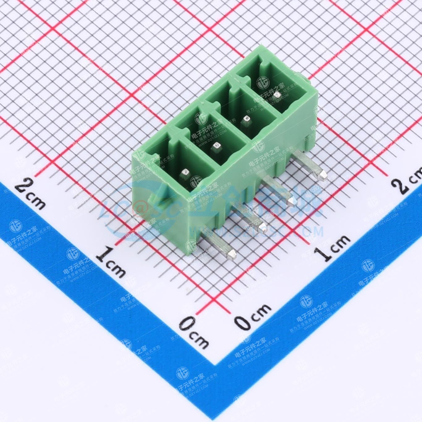 卡扣固定 1x4P 3.81mm 排数:1 每排P数:4