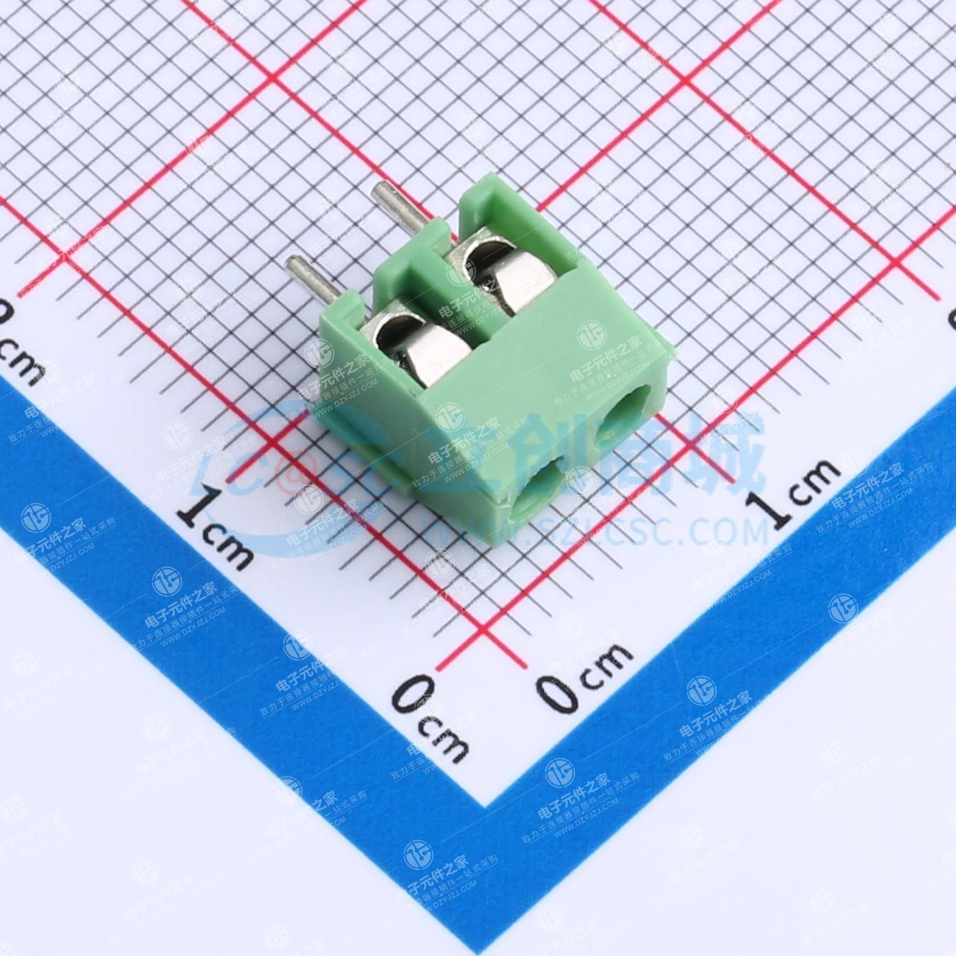 1x2P 3.96mm 直插 排数:1 每排P数:2