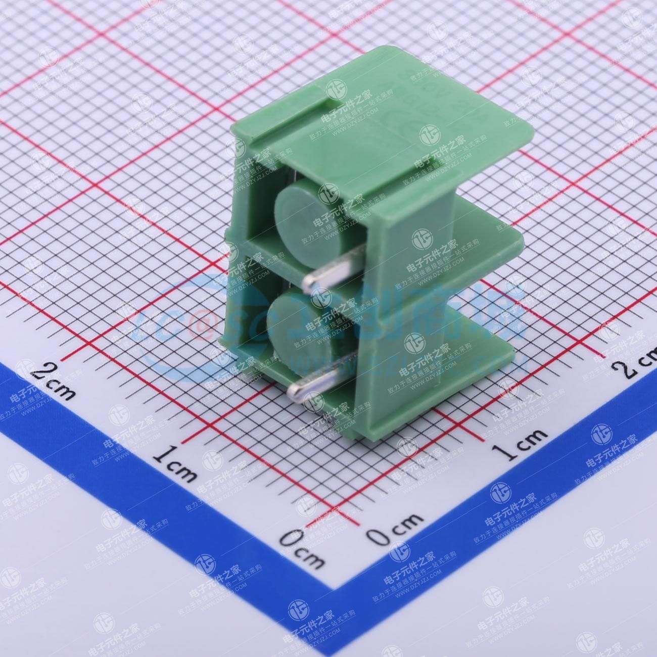 7.62mm 1x2P 直插 边脚 排数:1 每排P数:2