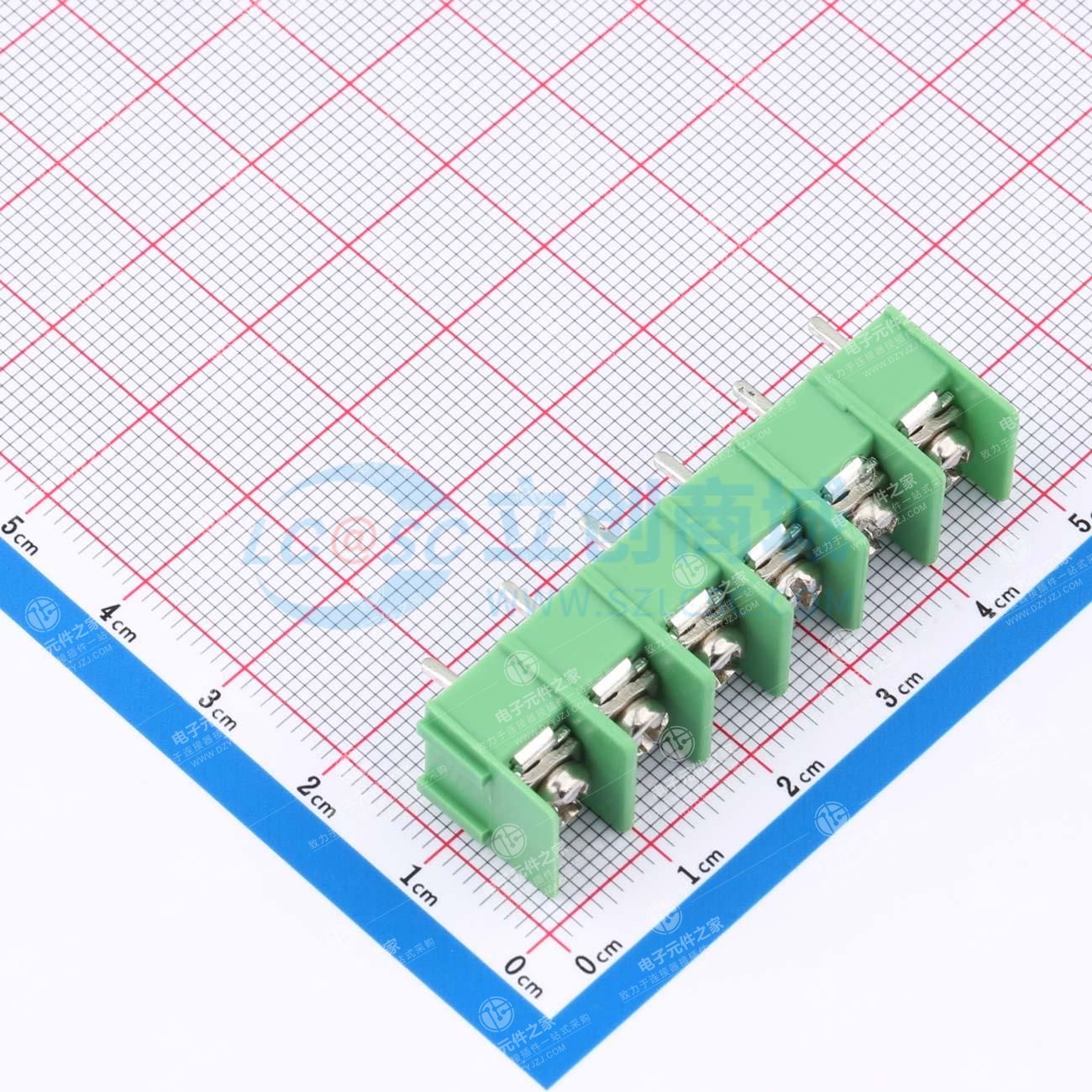 7.62mm 1x6P 直插 边脚 排数:1 每排P数:6