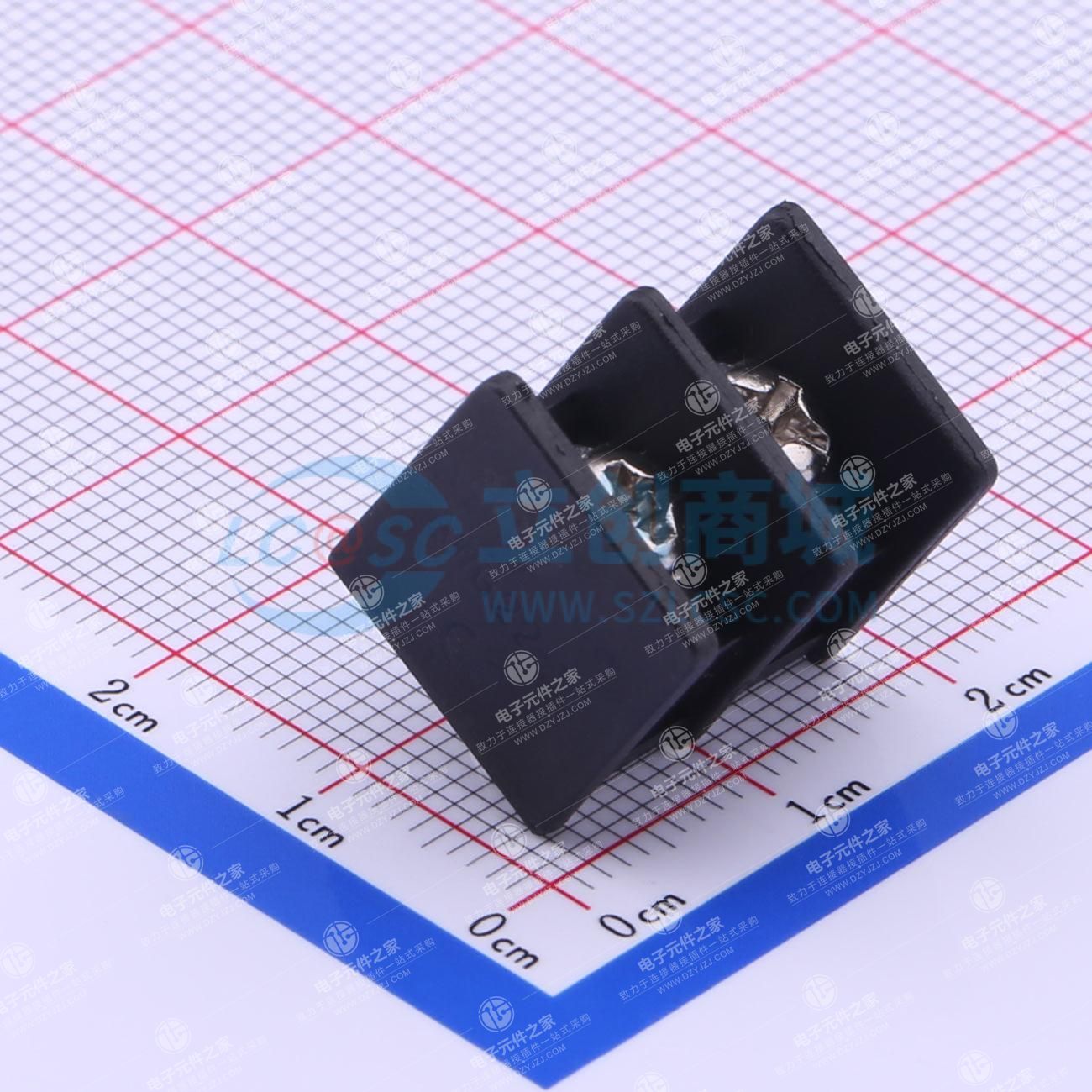 7.62mm 1x2P 直插 中脚 排数:1 每排P数:2