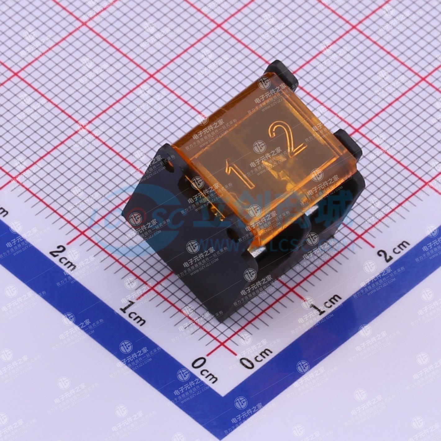 7.62mm 1x2P 直插 边脚 排数:1 每排P数:2
