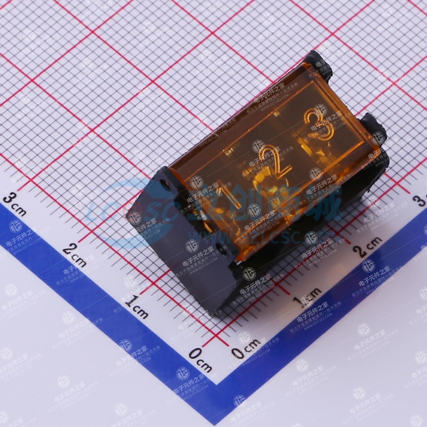7.62mm 1x3P 直插 边脚 排数:1 每排P数:3
