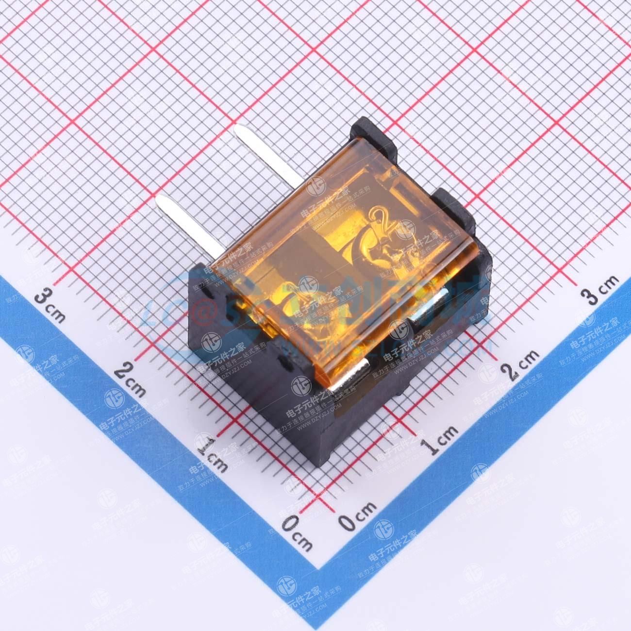 9.5mm 1x2P 弯插 中脚 1
