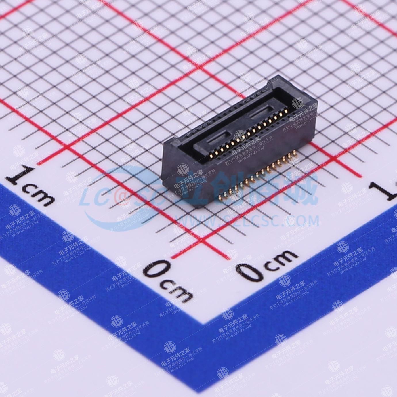 PIN:30P 间距:0.4mm 立贴