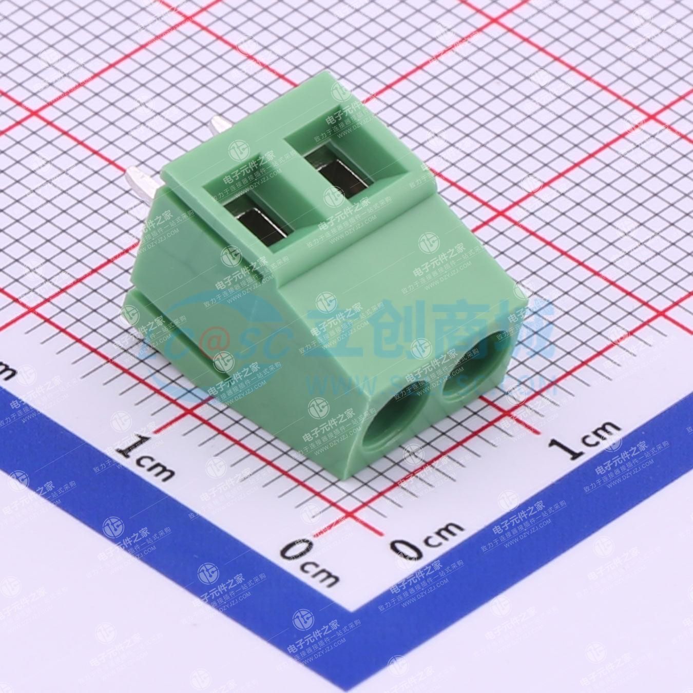 1x2P 5mm 直插 排数:1 每排P数:2