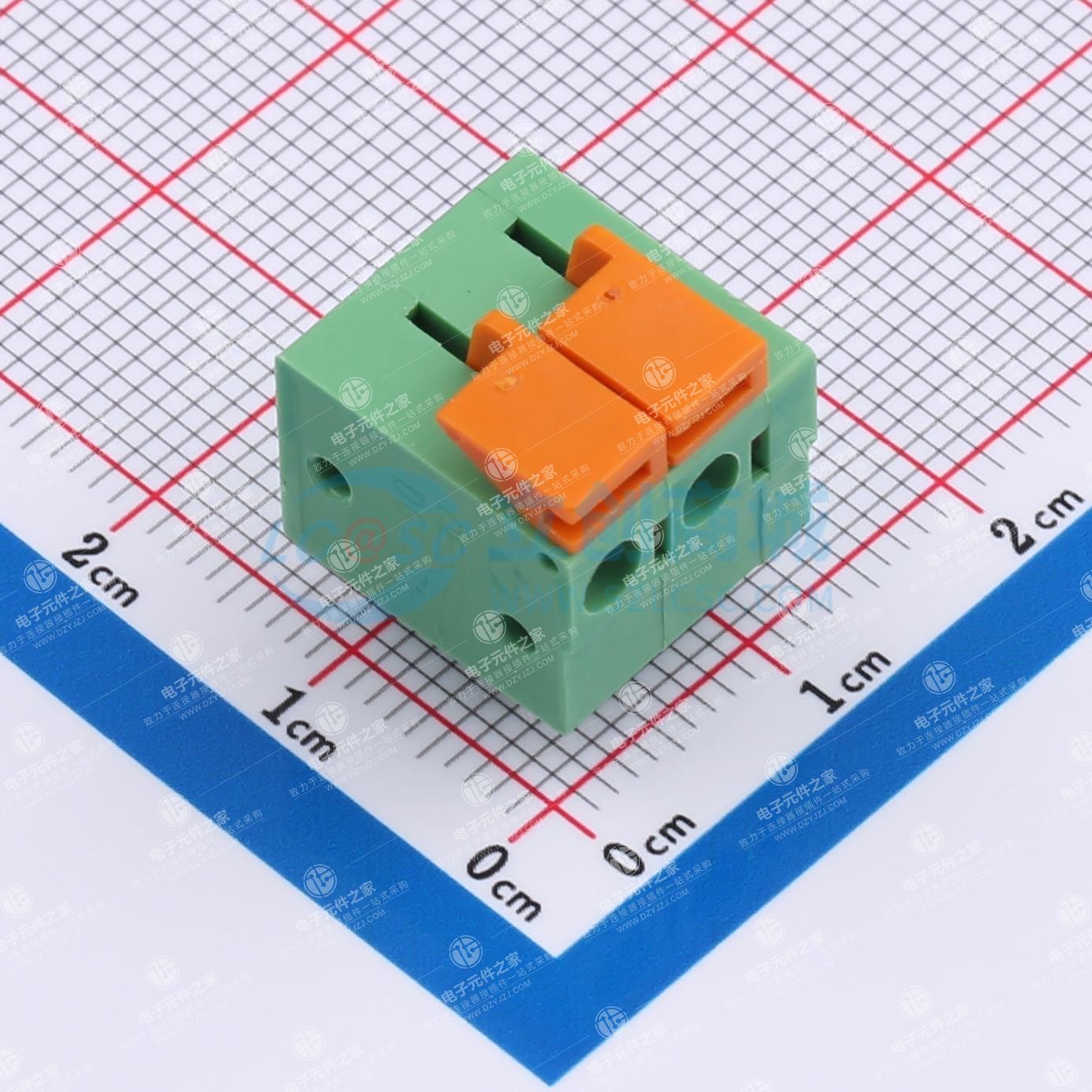 1x2P 5.08mm 每排P数:2 排数:1