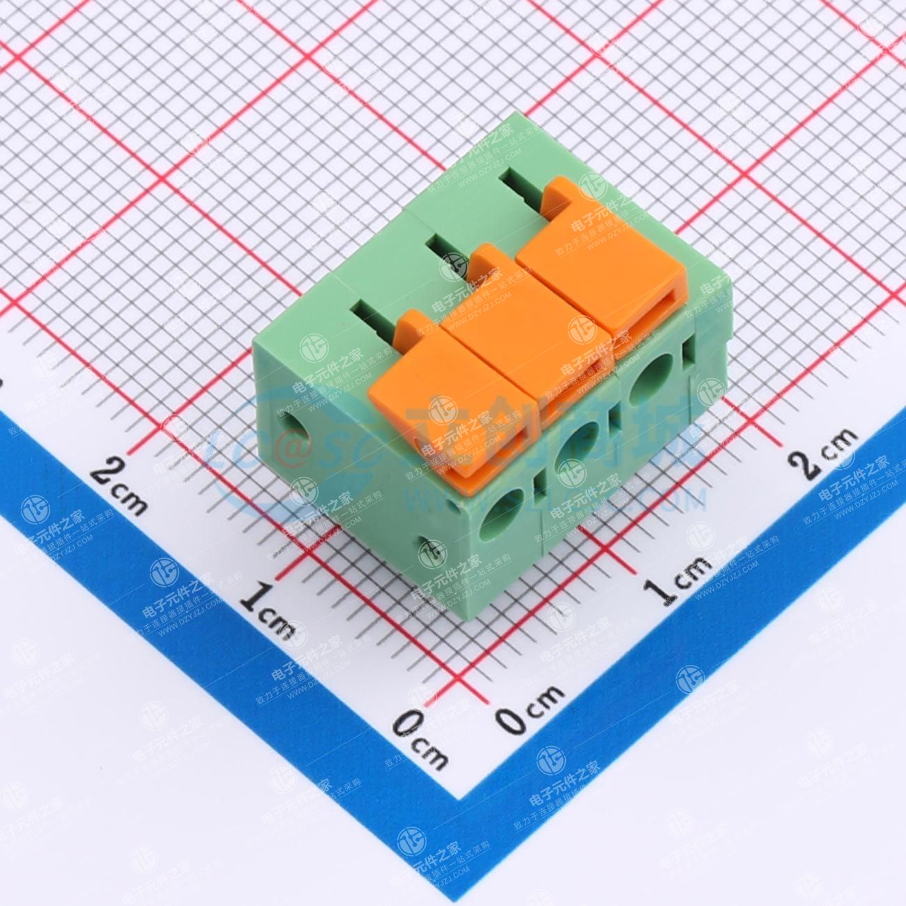 卡扣固定 1x3P 5.08mm 排数:1 每排P数:3