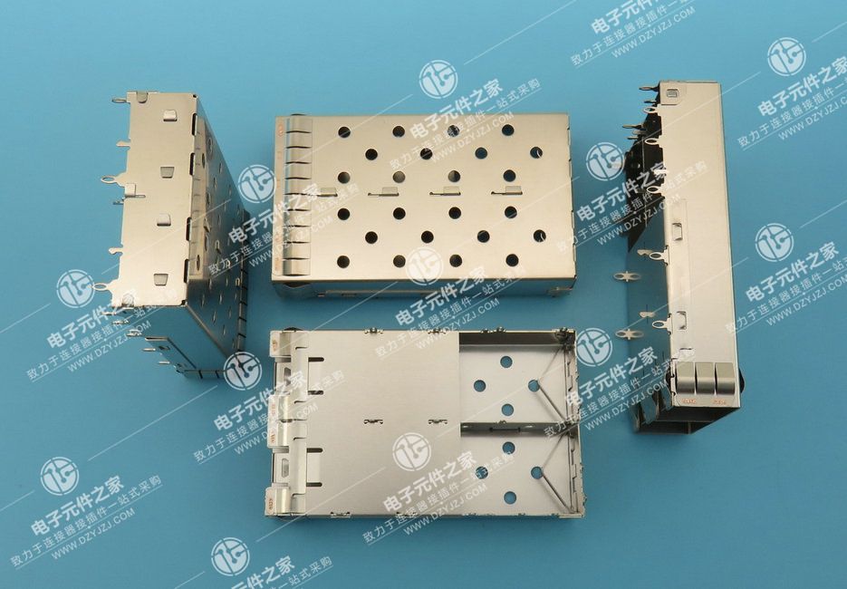 SFP+1X2 CAGE 压接脚（脚高2.1）