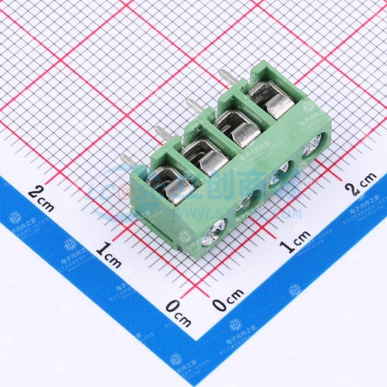 1x4P 5mm 直插 排数:1 每排P数:4