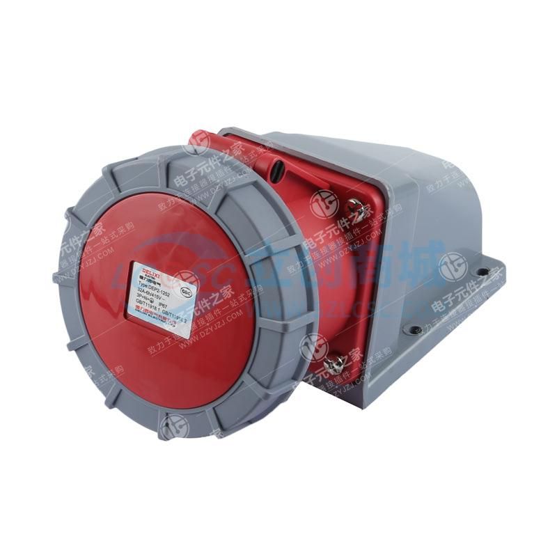 DELIXI(德力西)DEP2系列IP67工业明装插座DEP2-1252 IP67 32A 5芯 415V DHADEP21252R