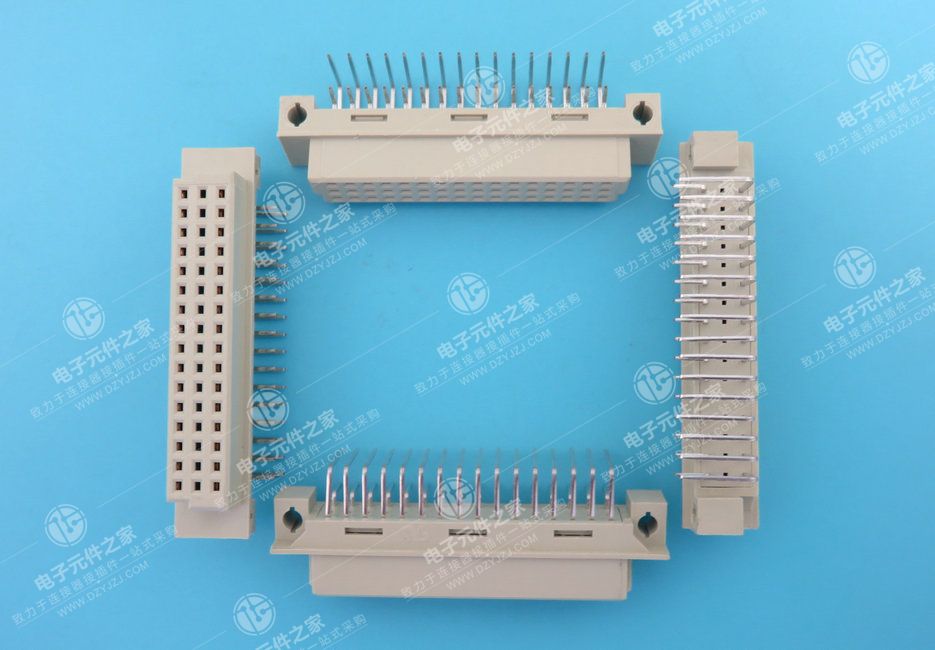 DIN41612 3XNpin 90°弯母 缺中间一排