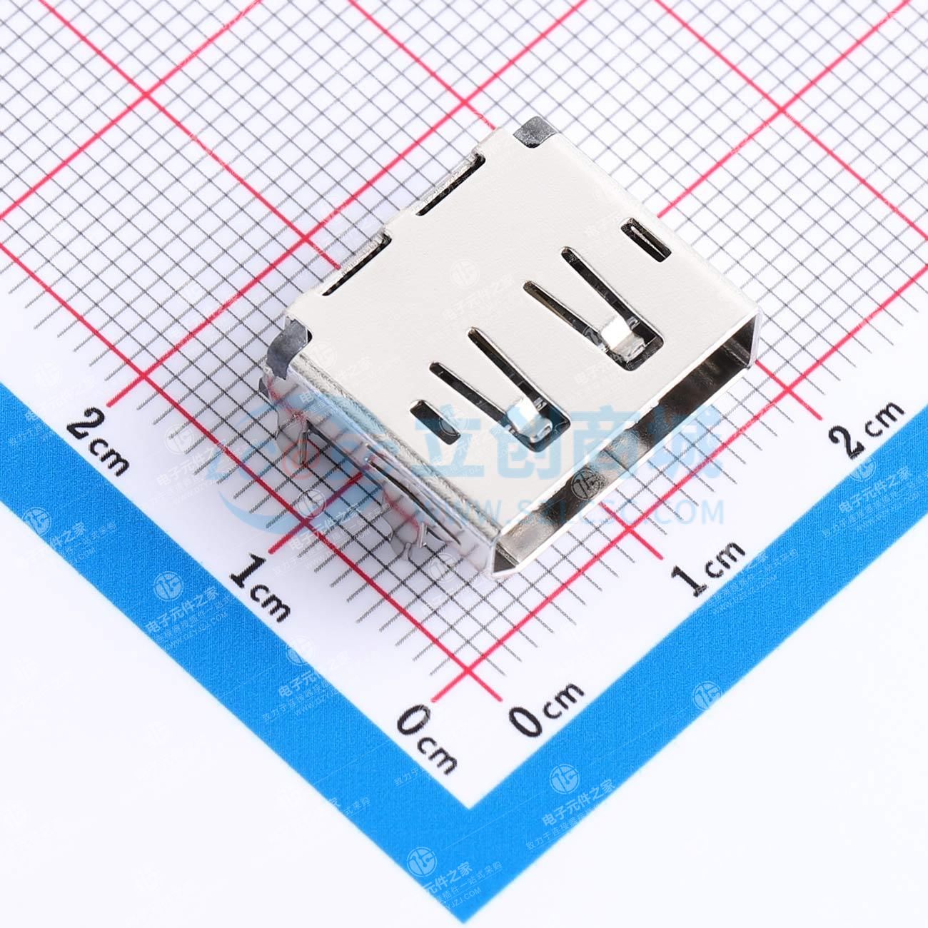 DP 20Pin 卧贴 带定位柱 无卷边
