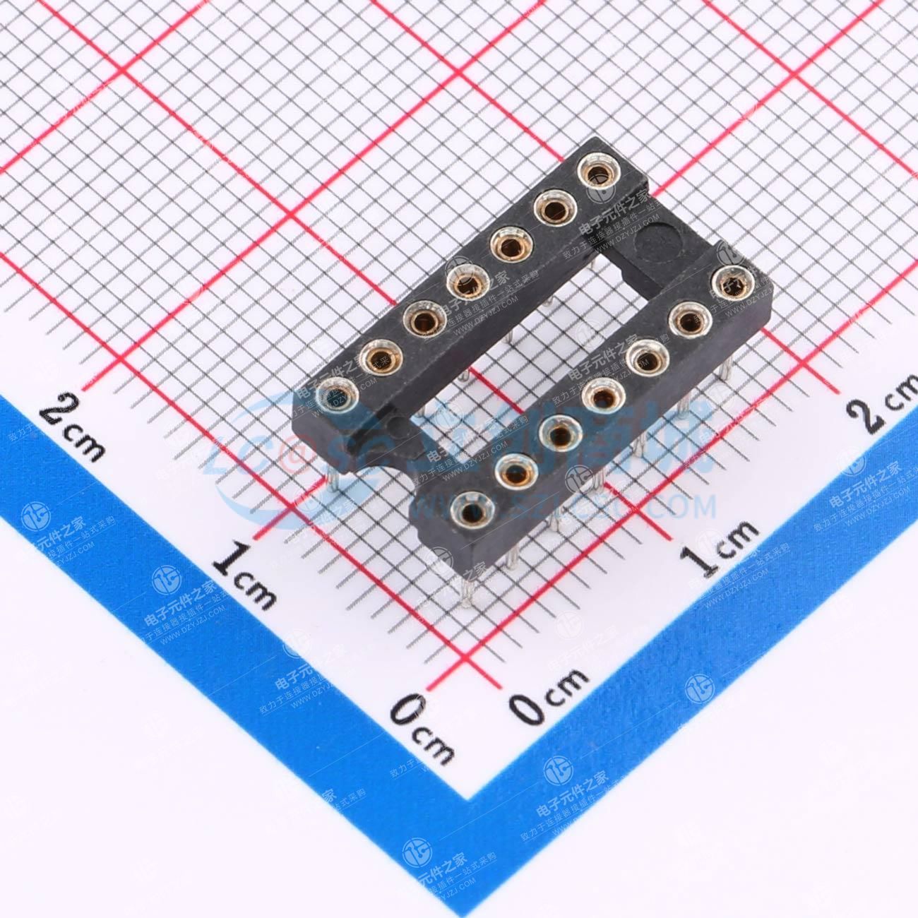 间距2.54mm 圆孔 P数:14P