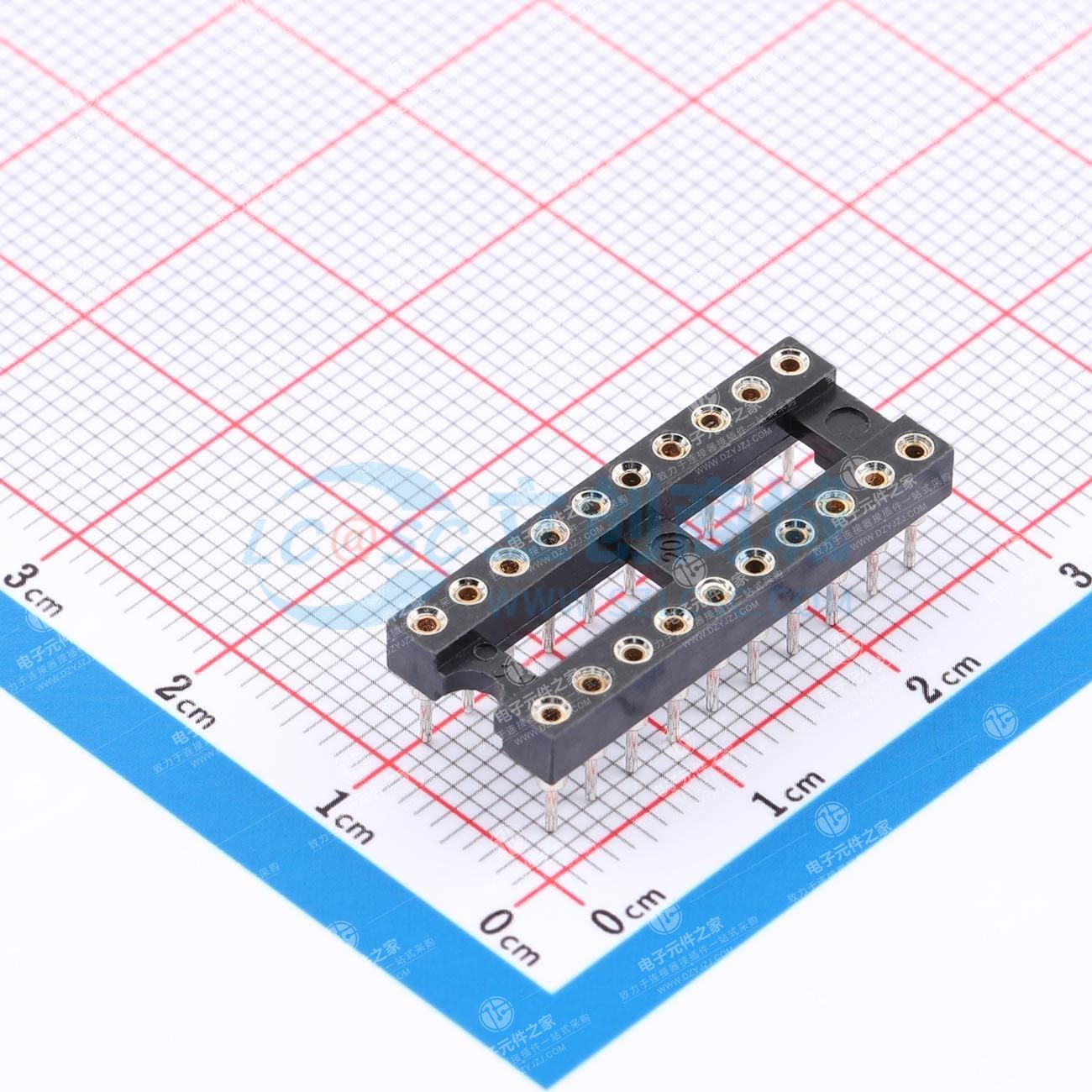 间距2.54mm 圆孔 P数:20P