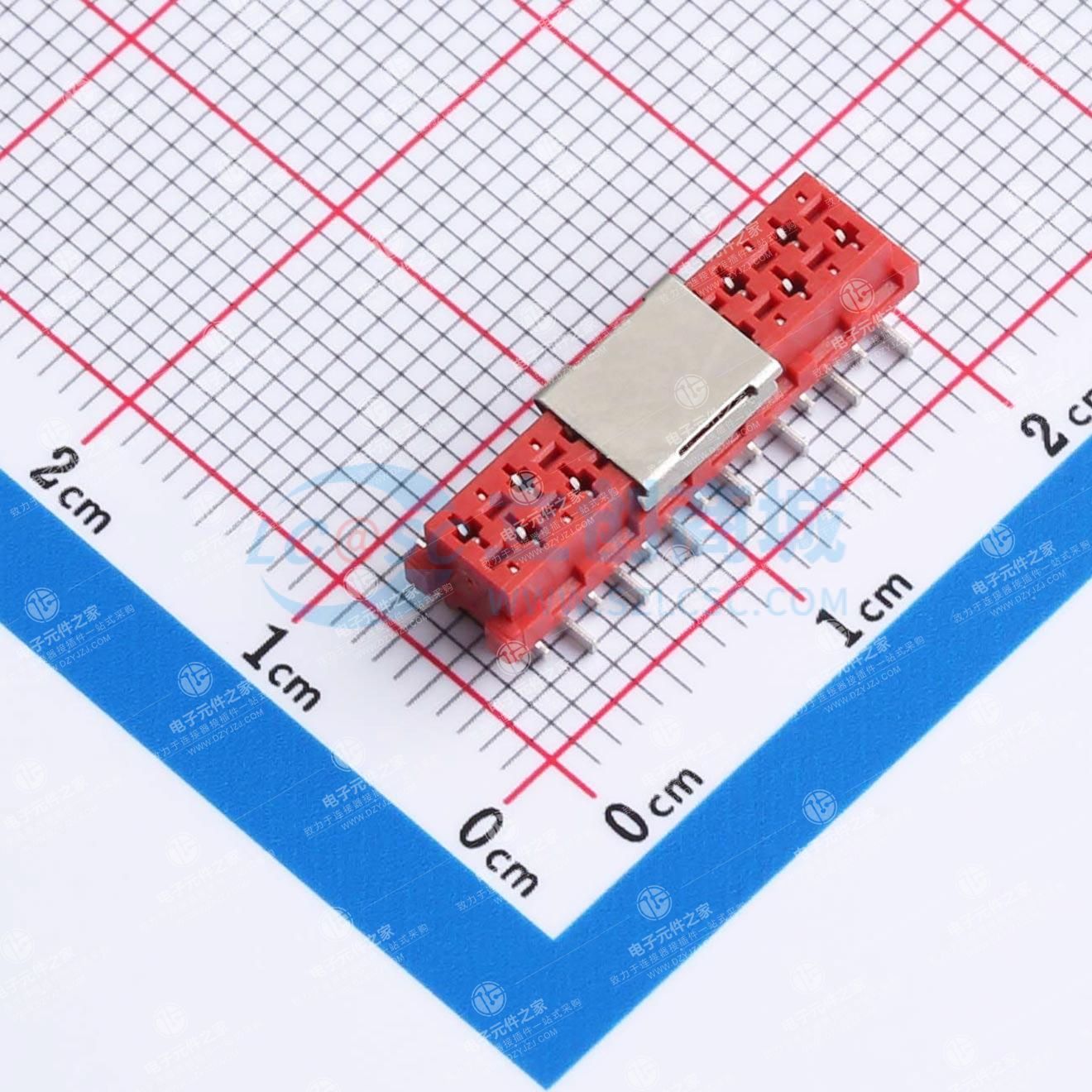 1.27mm连接器母头立贴式14Pin
