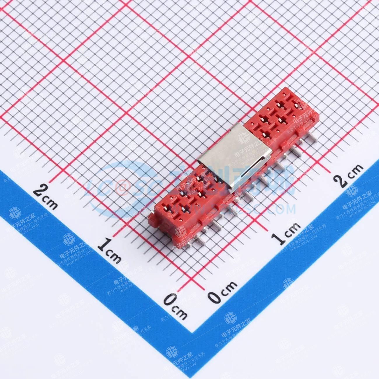 1.27mm连接器母头立贴式16Pin