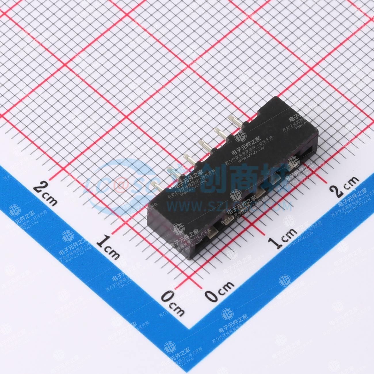 无锁 双侧触点/上下接 P数:6P 间距:2.54mm