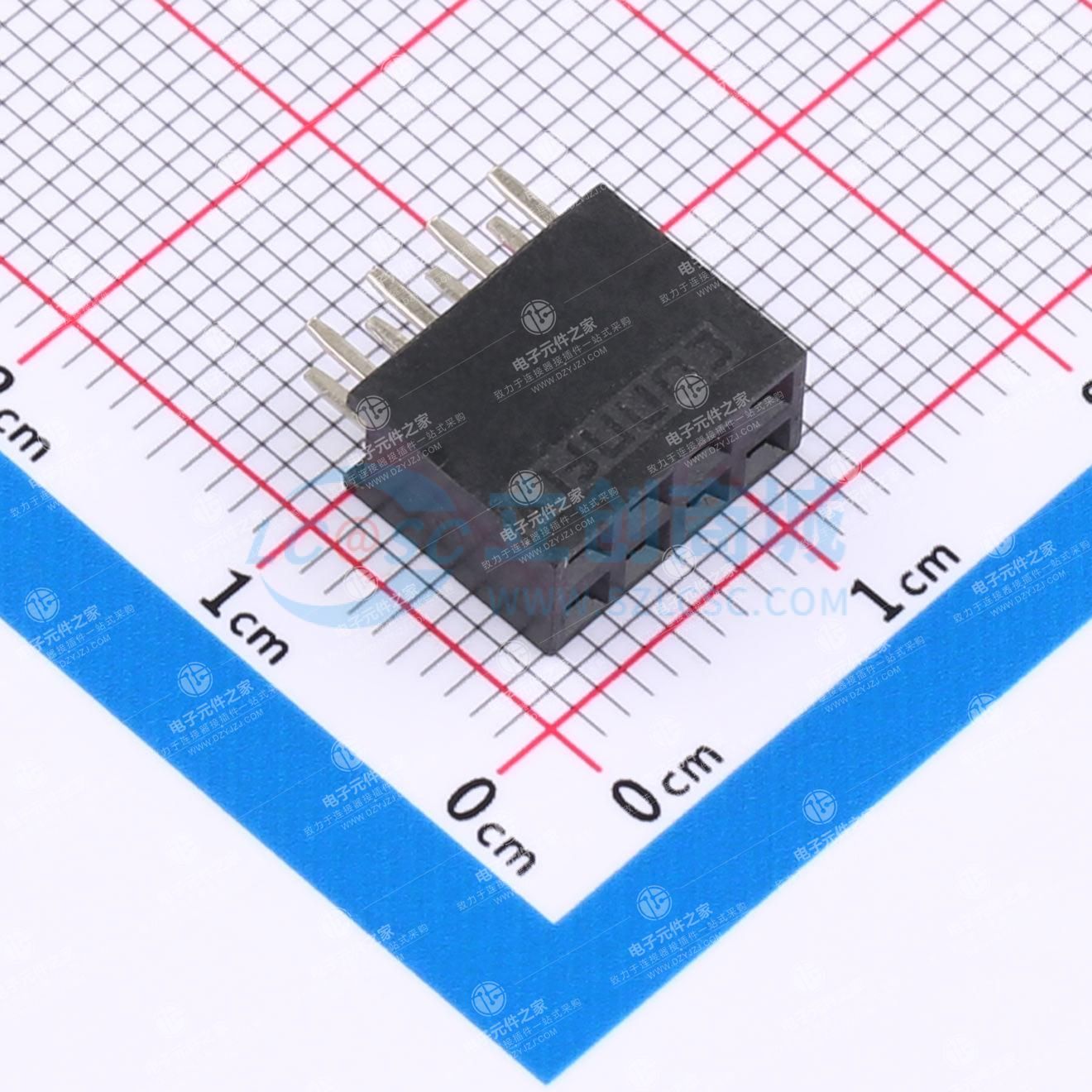 黑色 2x4P 间距:2.54mm 直插
