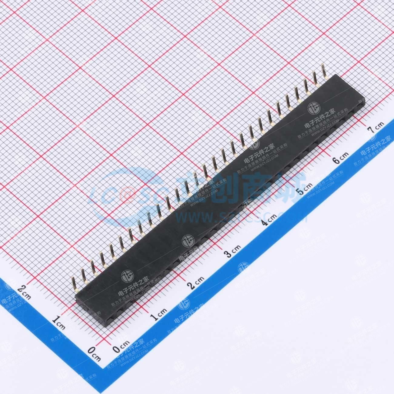 1x28P 间距:2.54mm 弯插