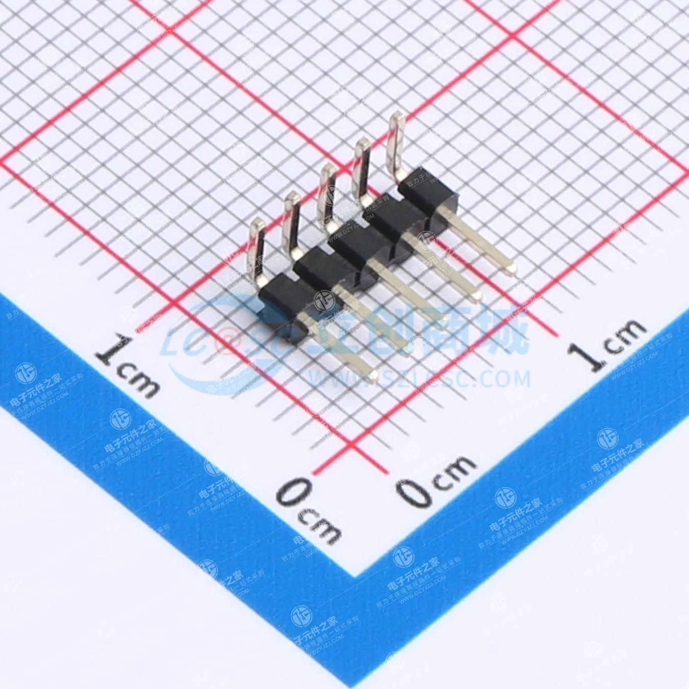 1x5P 间距:2mm 方针 弯插