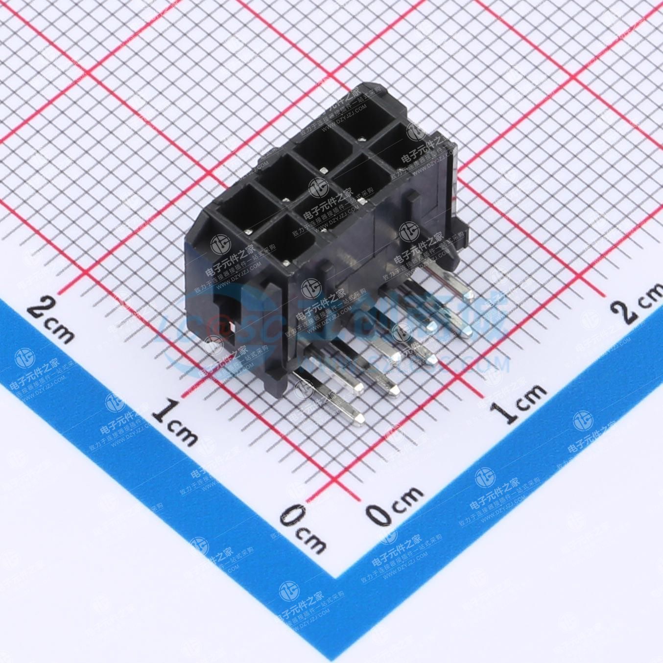 2x4P 间距:3mm 弯插