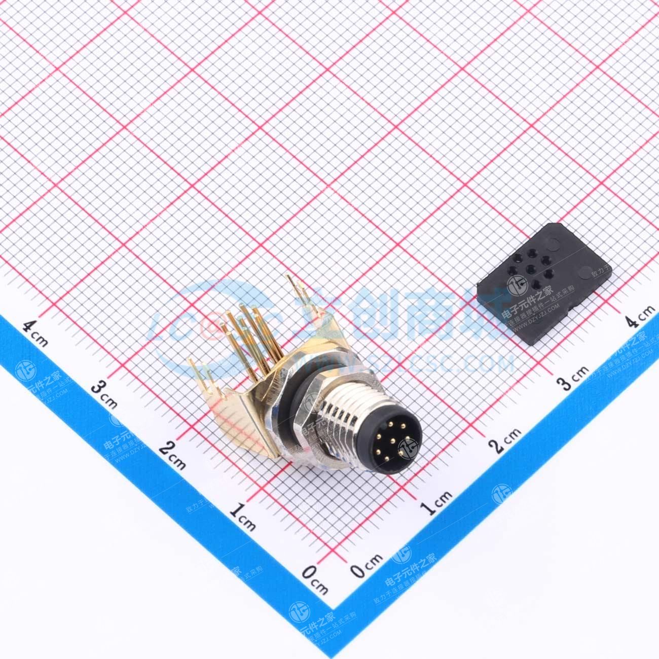 M8-8P 前锁弯插板公座 镀金支架