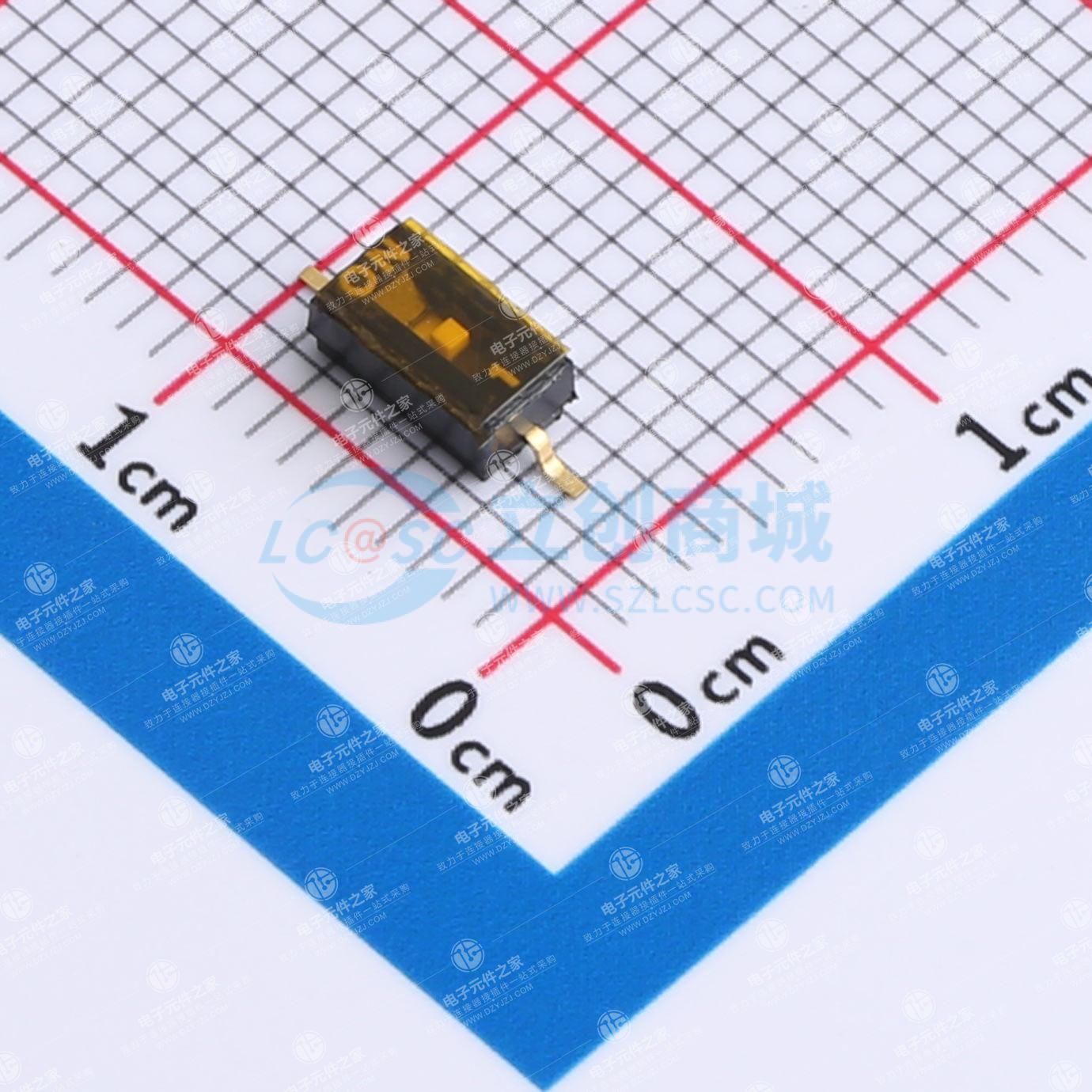 拨码开关 1.27mm间距黑色 细脚 1PIN/位 贴片正拨平拨SMD