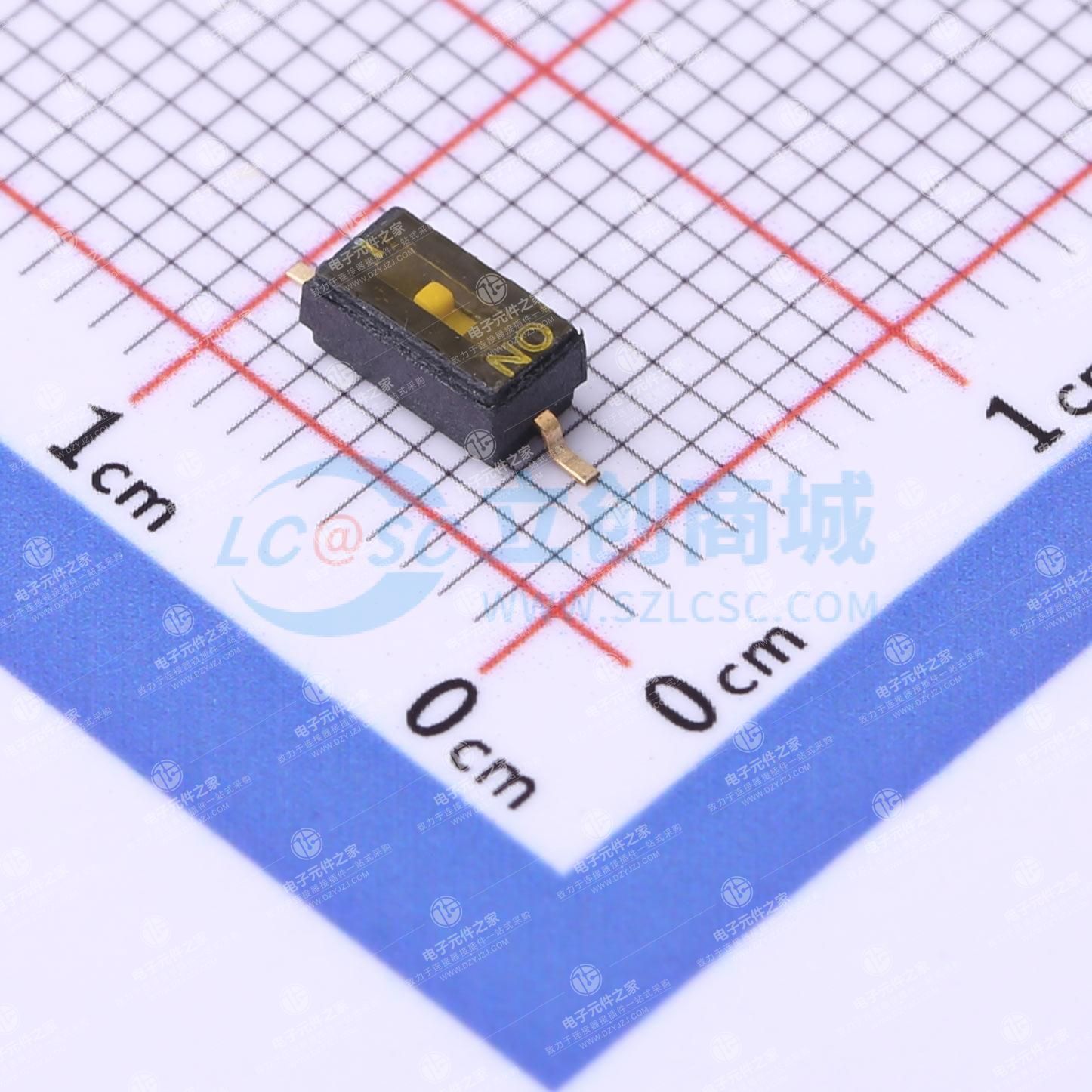 1位单PIN 1.27mm间距贴片型 KE拨码开关 编码开关