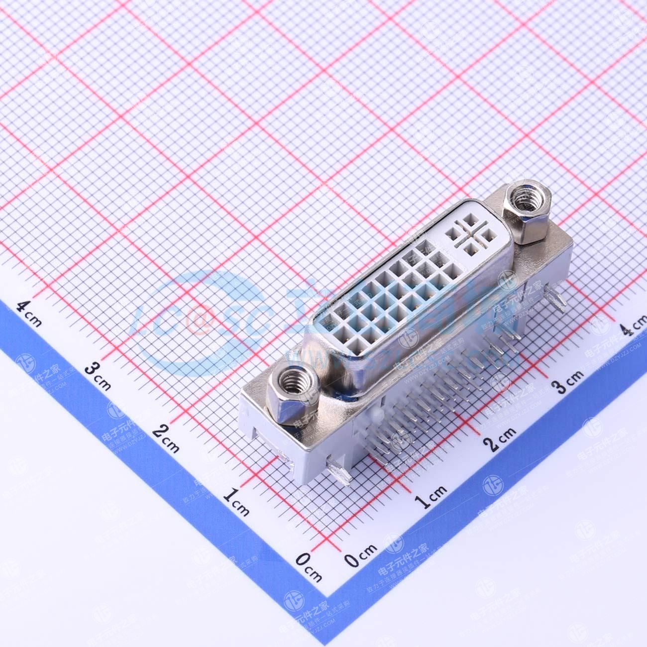 DVI24+5母座铆锁带螺丝