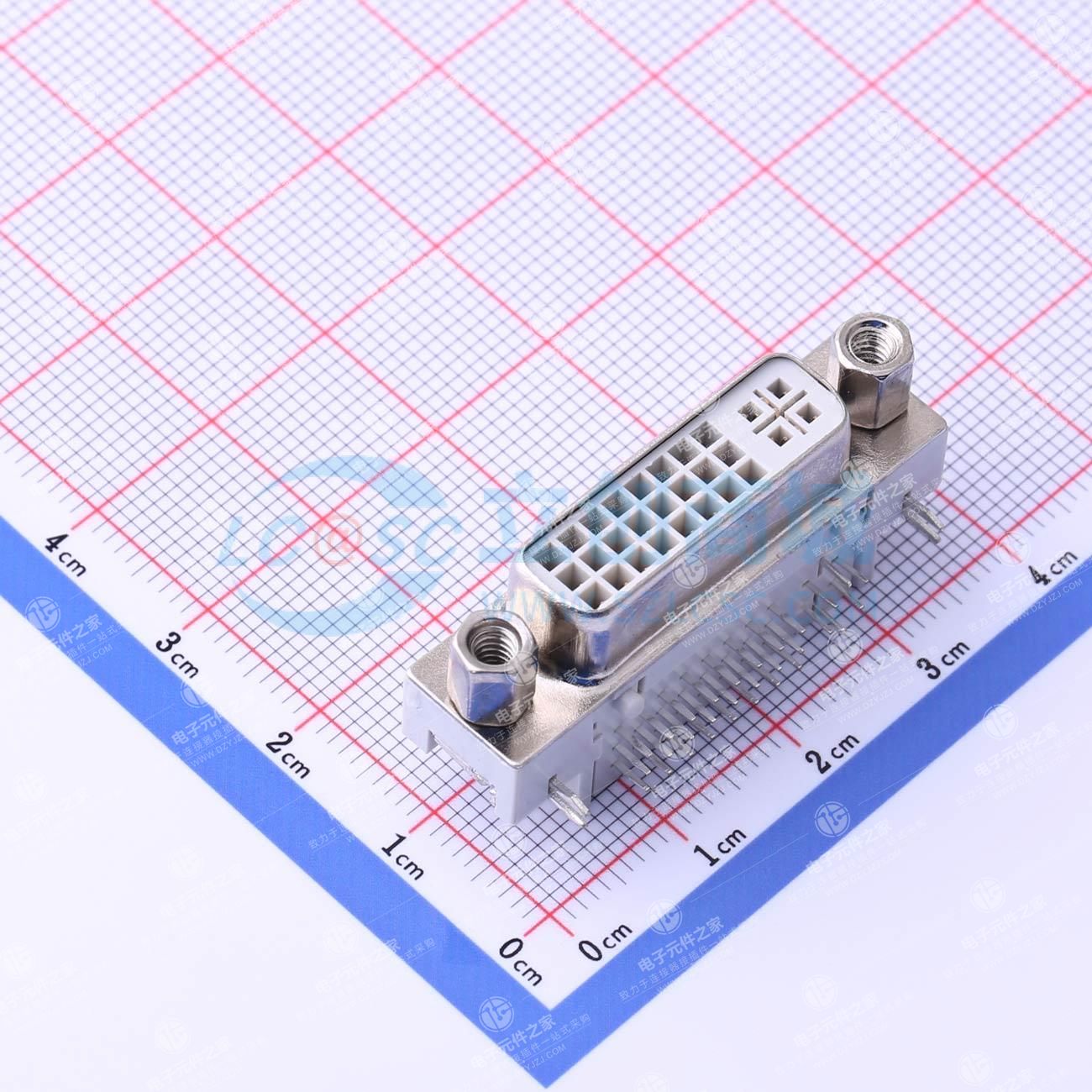 DVI24+5母座铆锁带螺丝