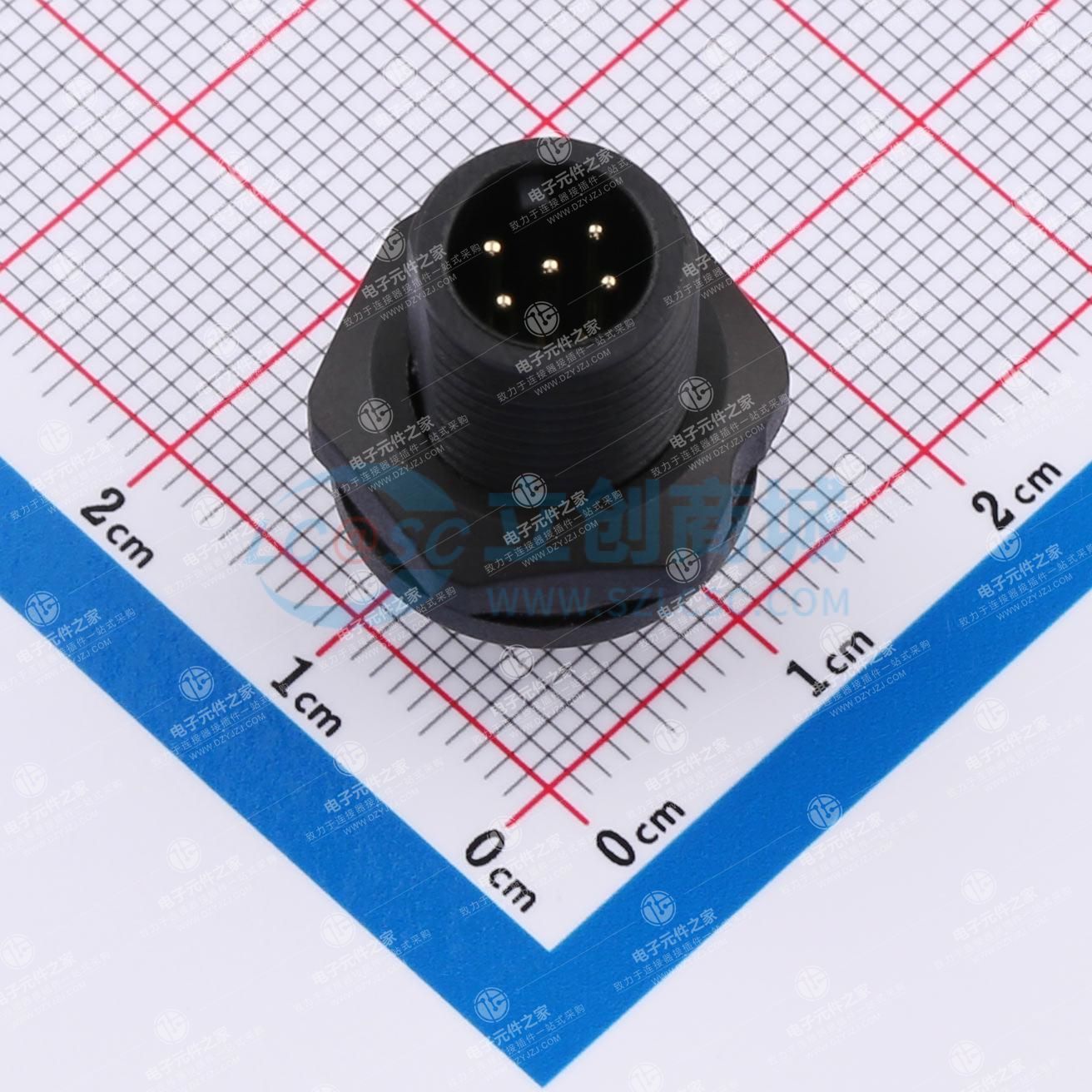 板后安装针型螺纹式塑胶防水连接器