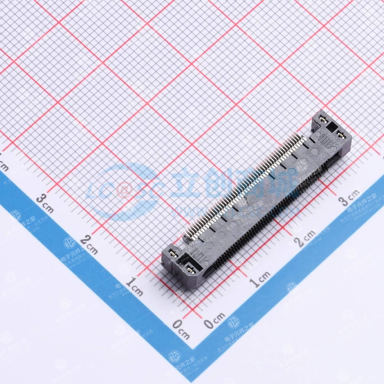 PIN:100P 间距:0.5mm 卧贴