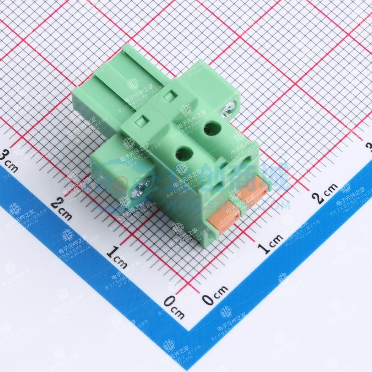 螺丝固定 1x2P 5mm 排数:1 每排P数:2