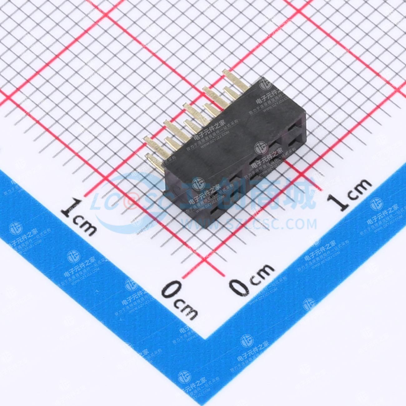 2x5P 间距:2mm 直插