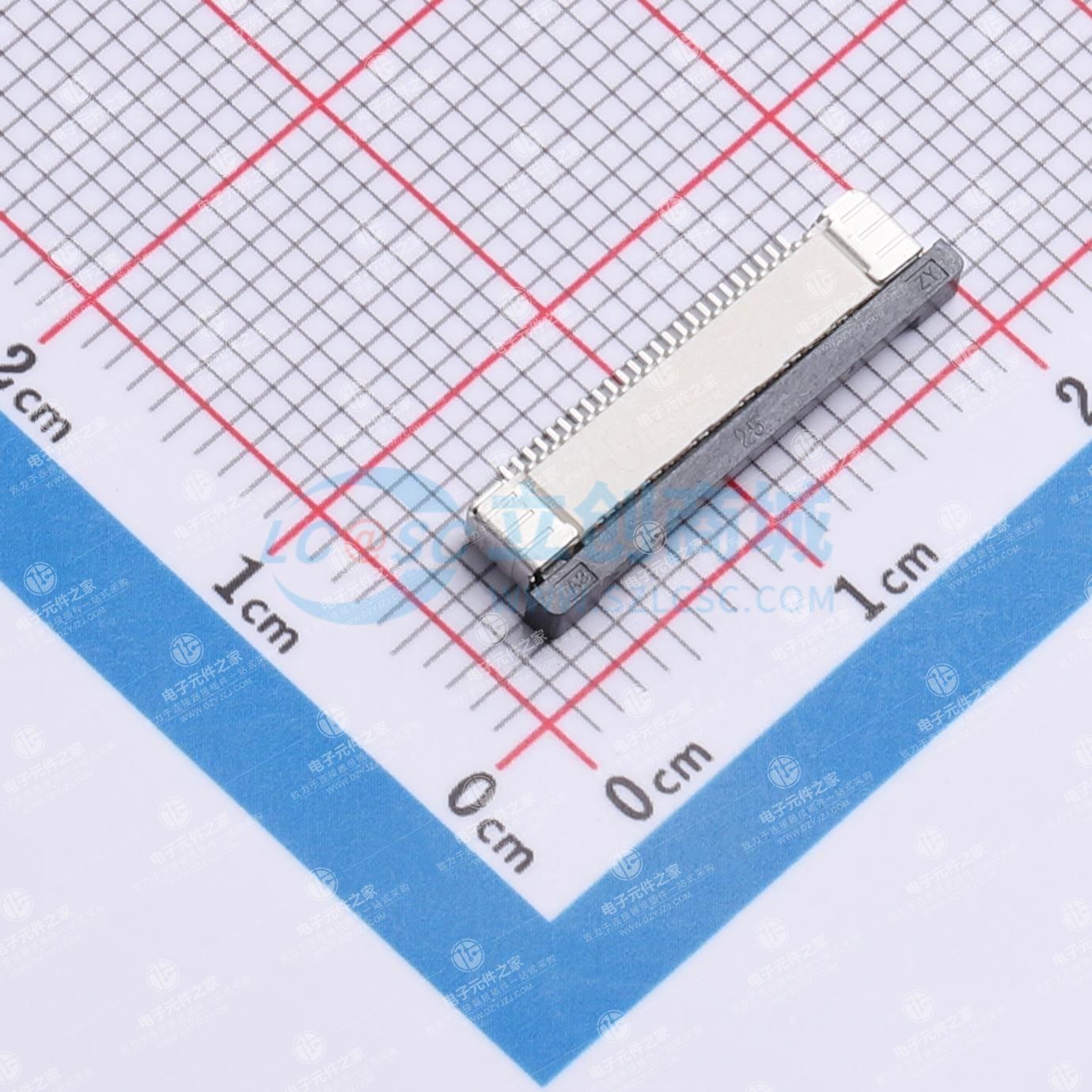 抽屉式 下接 P数:25P 间距:0.5mm