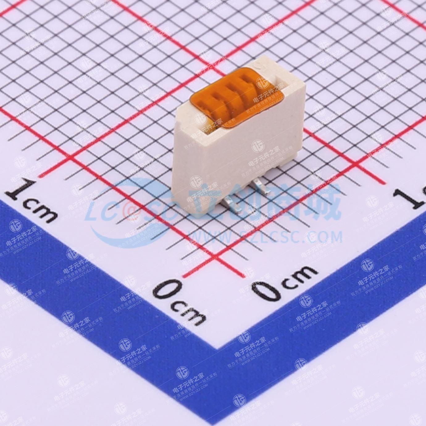 间距:1mm P数:4P 单侧触点/垂直