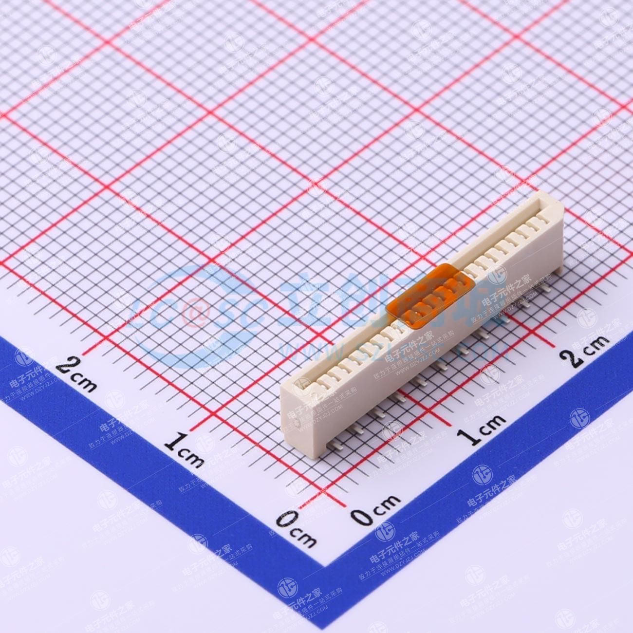 无锁 单侧触点/垂直 P数:22P 间距:1mm