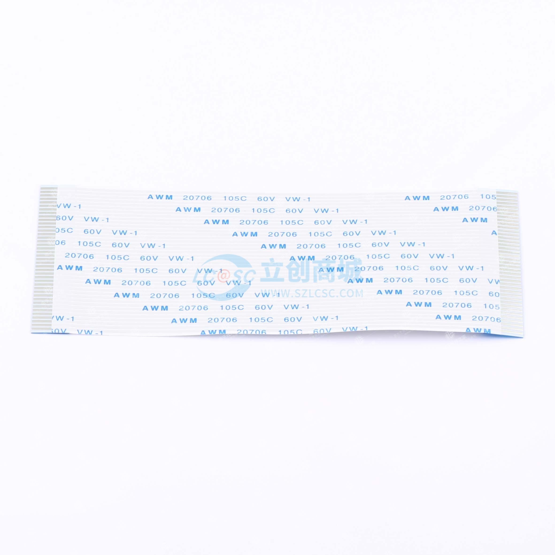 FFC排线1.0mm 40P总长100mm 同向 金手指4m 加强板8mm